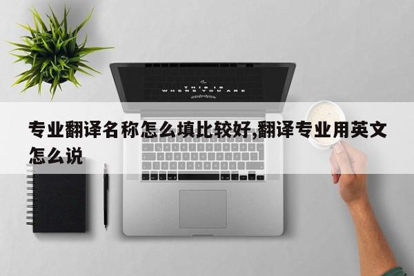 专业翻译名称怎么填比较好,翻译专业用英文怎么说